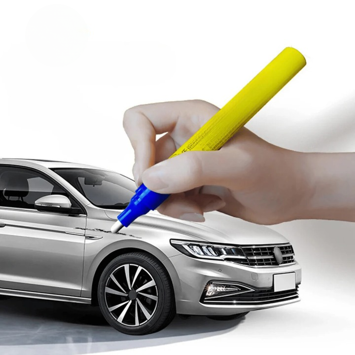 Car Touch-Up Paint Pen for Quick Scratch Repair – Seals and Protects Against Rust – White, Black, Silver – Precision Tip for Chips and Nicks | Thomler