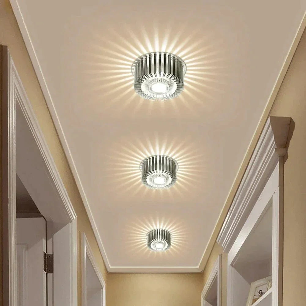 Recessed LED Spotlight 3W Aluminum Downlight for Hallways Bedrooms Kitchens Accent Wall Sconce Modern Compact Ceiling Fixture Indoor | Thomler