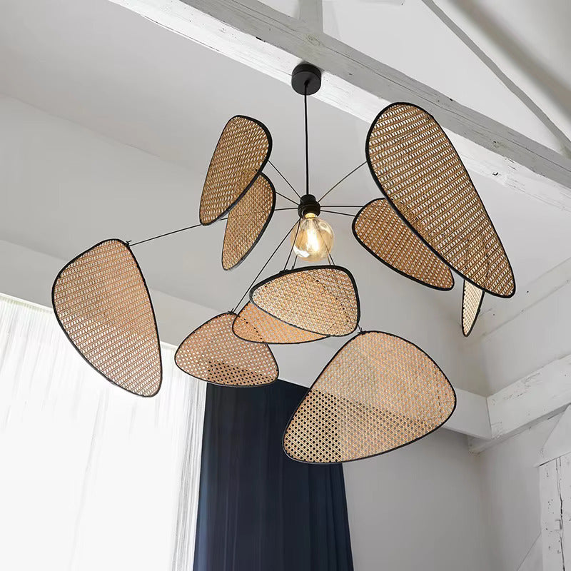 Pendant Light Rattan 120.0 cm Natural Dining Room Living Room Boho Japandi Scandinavian Hanging Ceiling Lamp E27 | Thomler