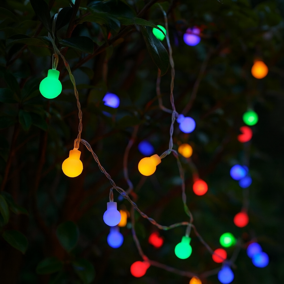 Battery or USB Powered LED Fairy String Lights – 10 ft with 20 Glowing Orbs for Indoor & Outdoor Holiday Decor | Thomler