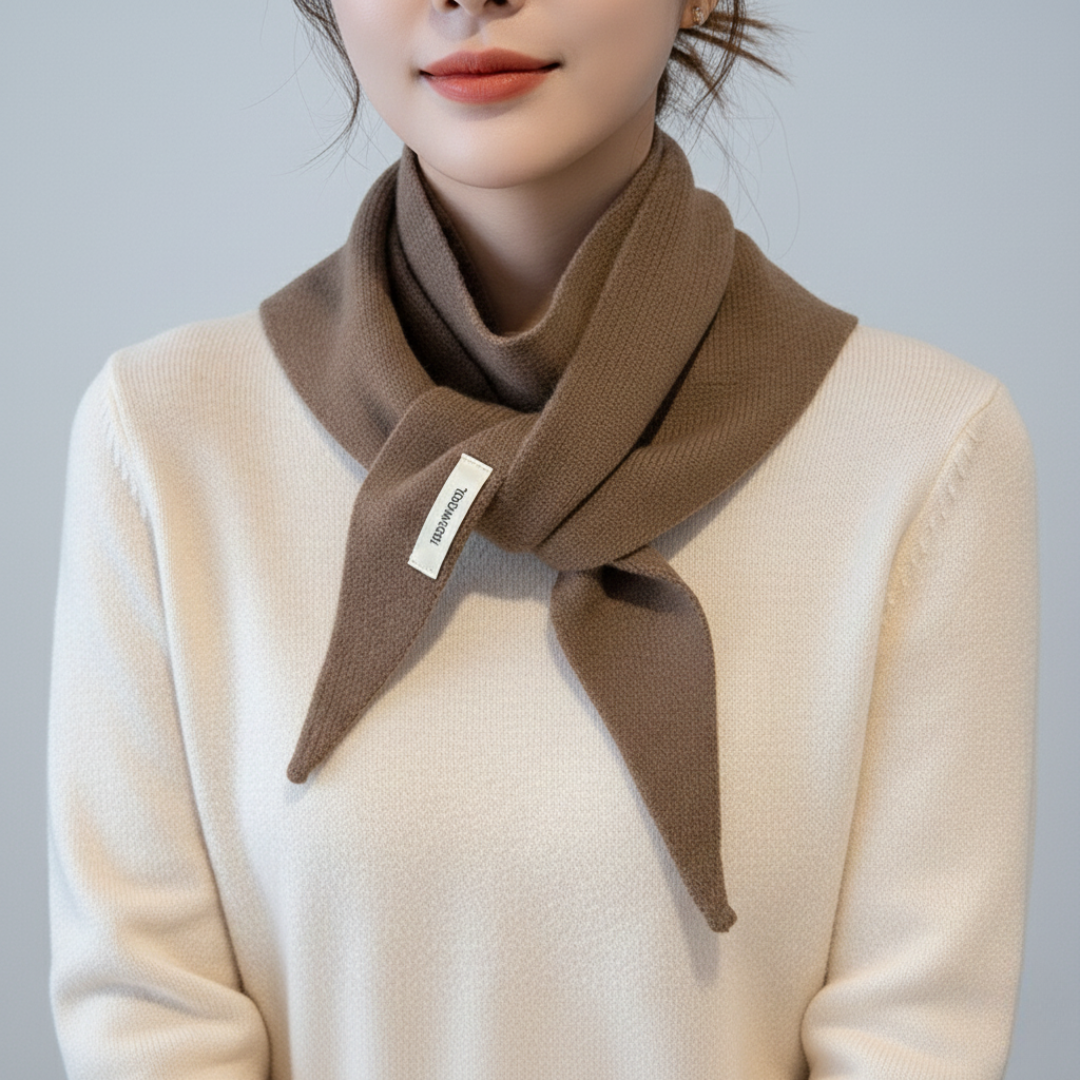 Cozy Triangular Knit Neck Wrap – Lightweight Wool Head Covering for Everyday Layering & Wind Protection – Compact Slip-On Accessory for | Thomler