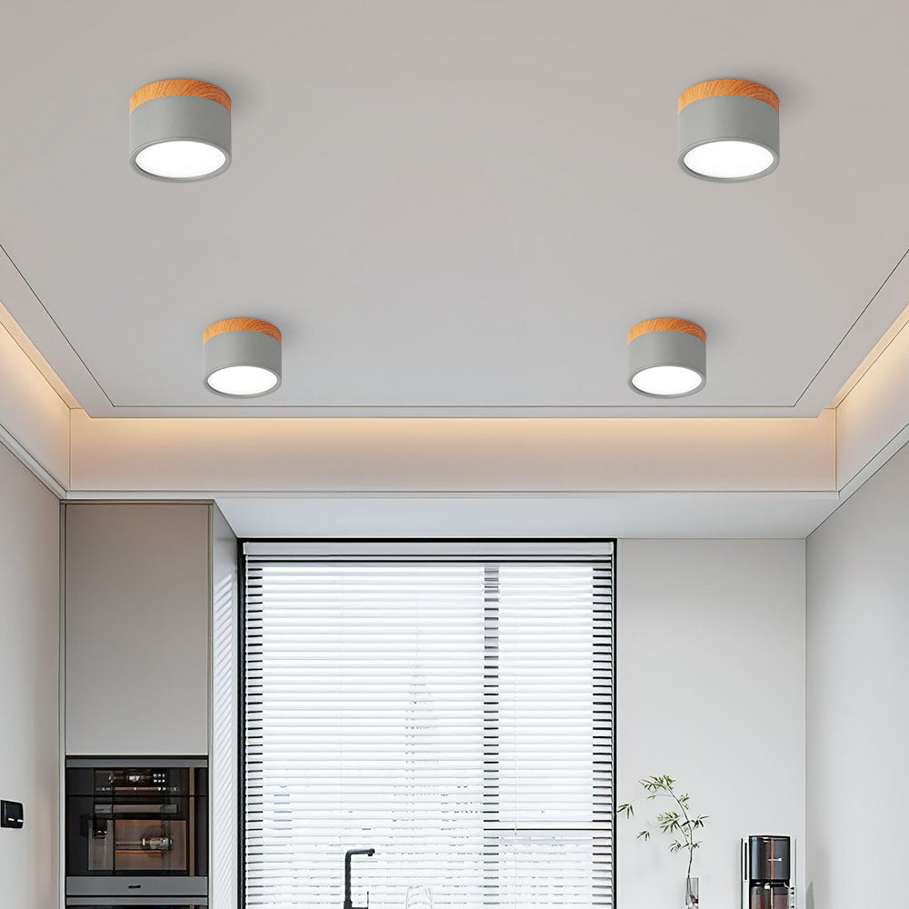 Ceiling Light Aluminium Wood LED 5W 7W Modern Hallway Living Room Surface Mount Lamp | Thomler
