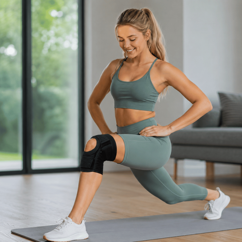 Adjustable Knee Support Brace with Stabilizing Straps – Breathable Compression Sleeve for Active Relief | Thomler