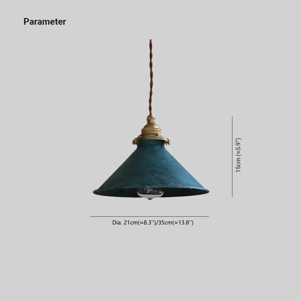 Industrial Metal Cone Hanging Fixture with Adjustable Cable – Hardwired Ceiling Drop for Kitchen & Dining | Thomler