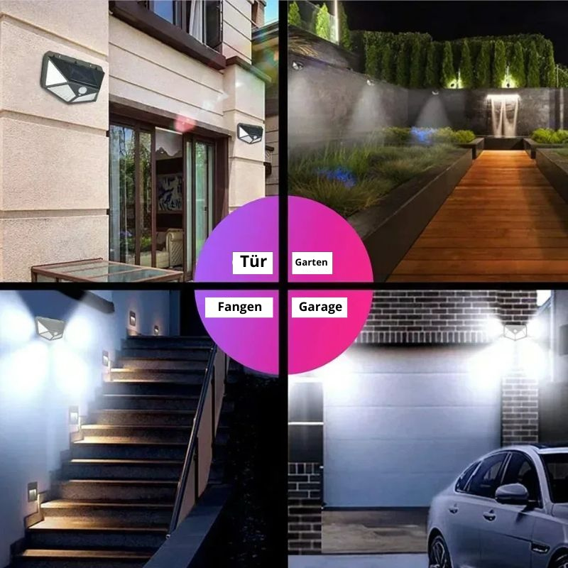 Solar Motion Sensor Light Outdoor Waterproof LED Security Wall Light for Yard Garden Patio Driveway 270° Coverage | Thomler