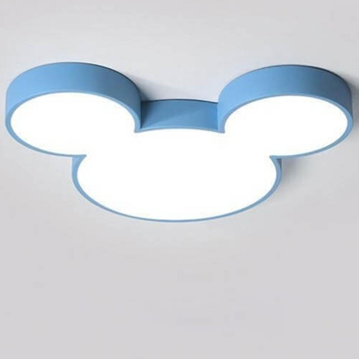 Cartoon Character LED Flush Mount Ceiling Light for Kids Room – Slim Low-Profile Design in Blue, Green, Pink & White with Integrated LED | Thomler