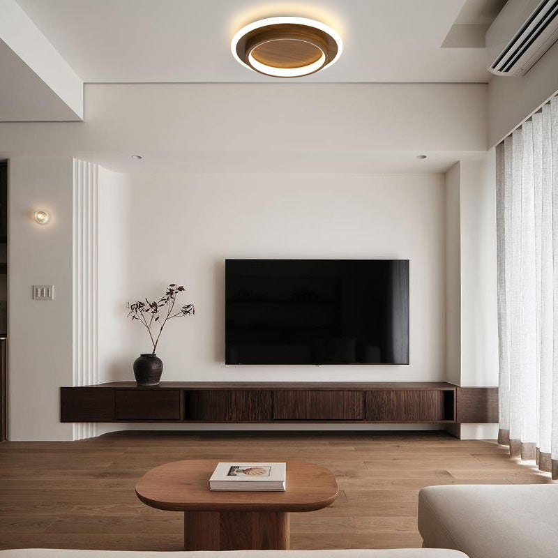 Ceiling Light Iron Aluminium Acrylic 5.0 cm Round LED 10W 20W Black White Bedroom Hallway Living Room Modern Interior Lighting | Thomler