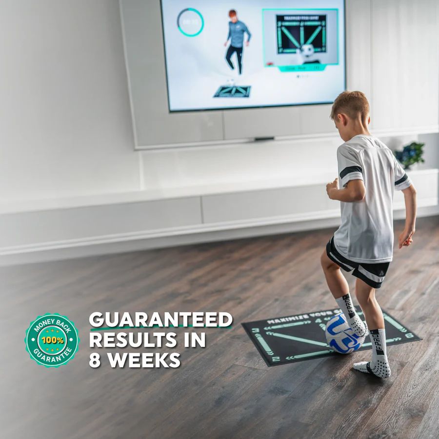 Football Training Mat 90.0 cm x 60.0 cm Indoor Ball Control Dribbling Coordination Practice Set With Video Training And Grip Socks | Thomler