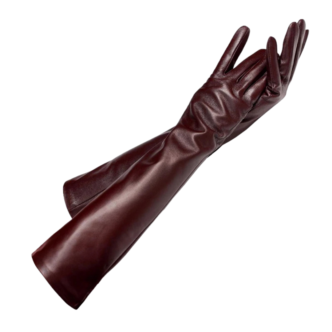 Extended Arm Gloves – Faux Leather Winter Gloves for Women – Elbow-Length Cold Weather Handwear with Insulated Lining – Formal & Casual | Thomler