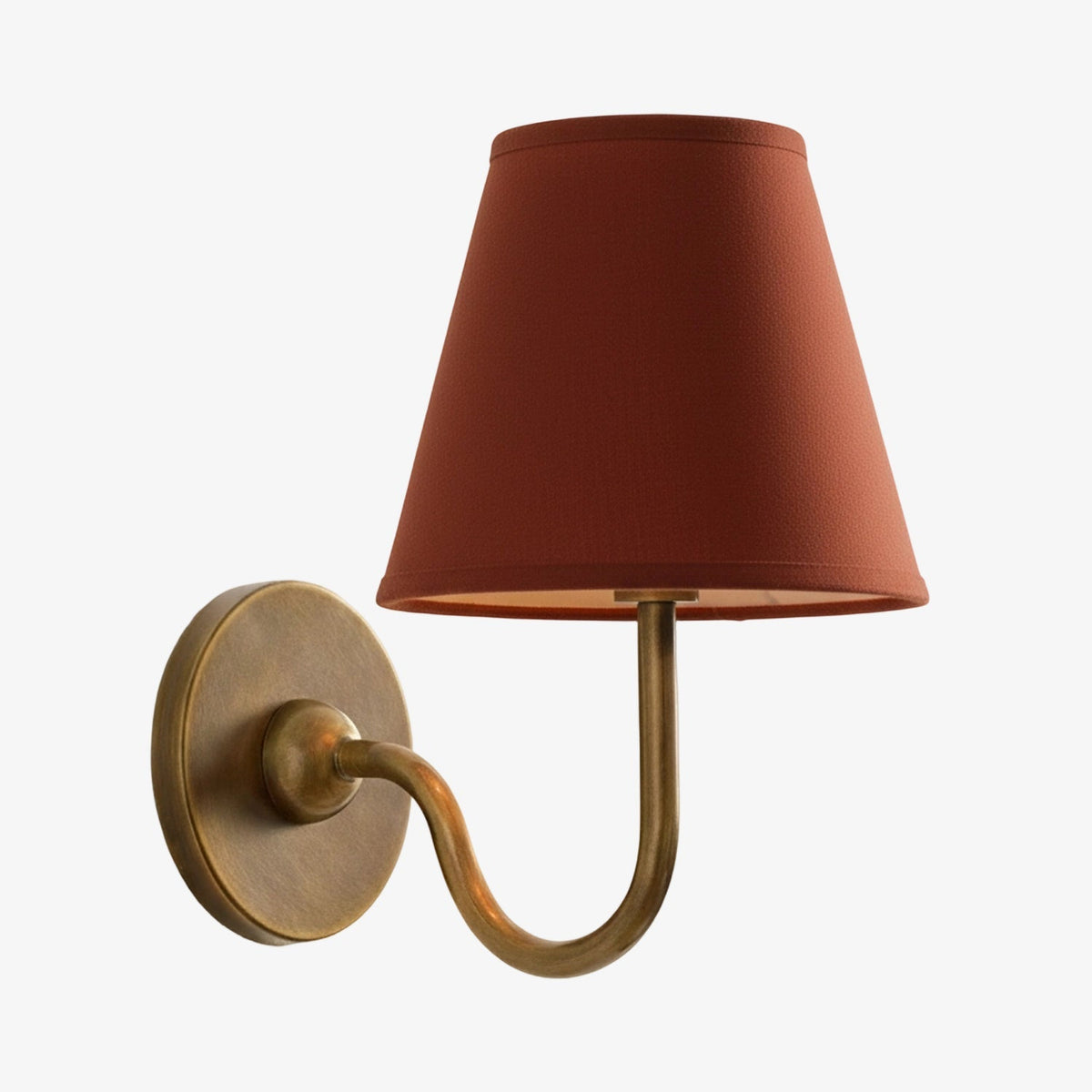 Brass Sconce with Fabric Drum Shade – 1 or 2 Light Hardwired Fixture for Bedroom, Hallway & Living Room | Thomler