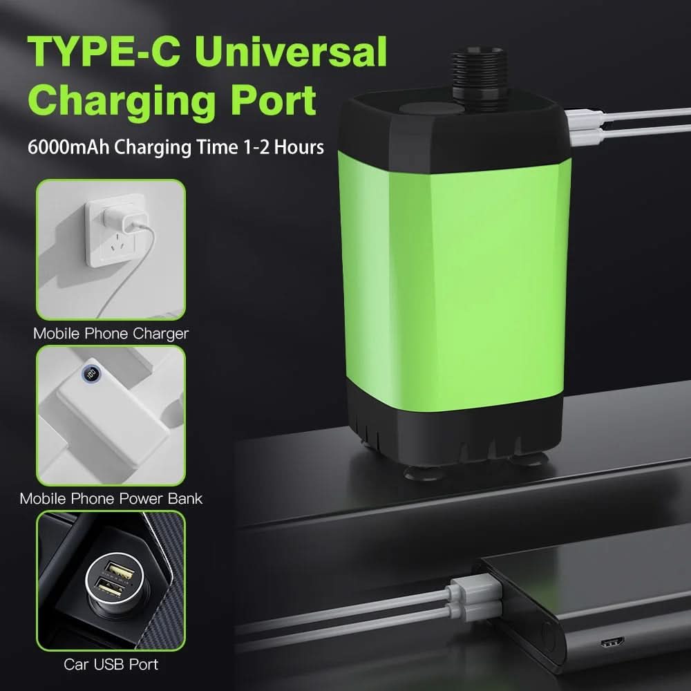 Rechargeable Camp Shower Pump with Digital Screen for RV & Outdoor Travel | Thomler