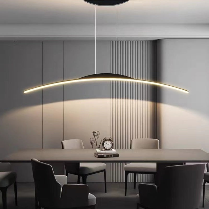 Arc Ceiling Light with Wireless Dimmer – Modern Overhead Fixture for Dining Rooms, Offices & Cafes | Thomler