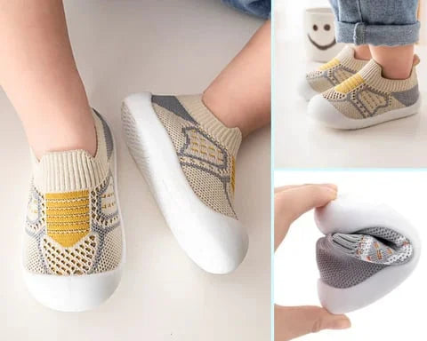 Infant Walking Shoe Socks with Non-Skid Rubber Sole — Soft Cotton Footwear for Toddlers 6-36 Months | Thomler