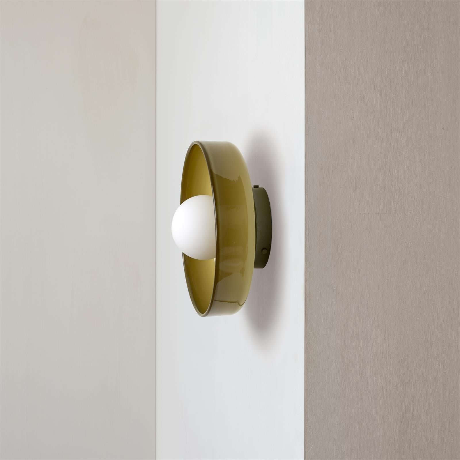 Ceiling And Wall Lamp Amber Glass 20.0 cm Soft Light Living Room Bedroom Decorative Lighting | Thomler