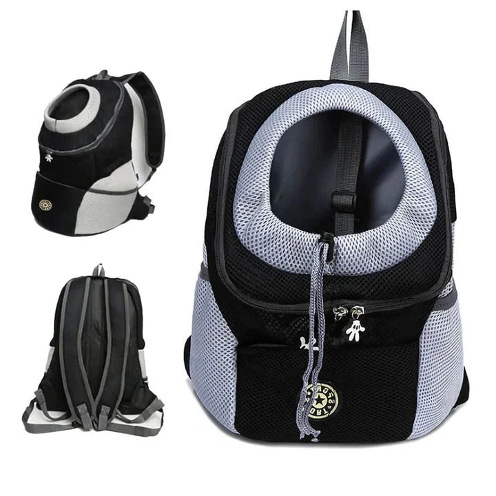 Dog Carrier Backpack for Walking, Hiking & Biking – Ventilated Pet Travel Bag with Safety Leash Clip & Padded Straps – Adjustable Fit for | Thomler