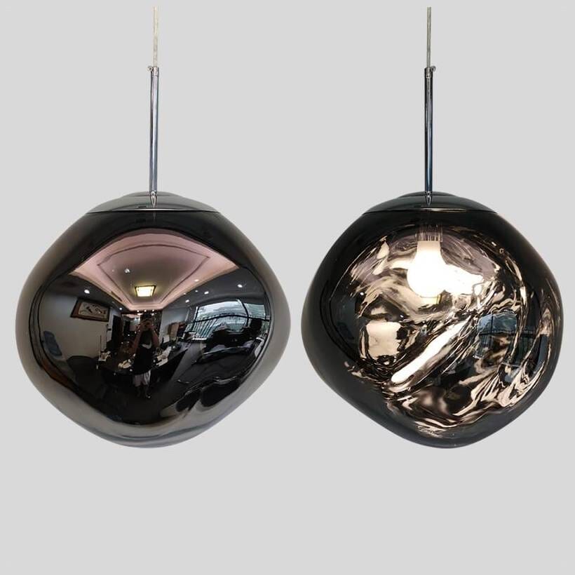 Pendant Light Mirrored Glass Sphere E27 Adjustable Dining Room Kitchen Island Hanging Ceiling Lamp | Thomler