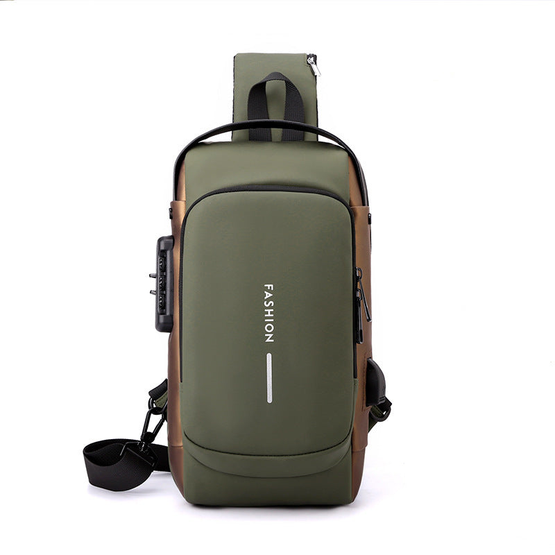 Compact Sling Bag with Combination Lock for Men and Women Crossbody Security Chest Pack for Travel Commute Outdoors | Thomler
