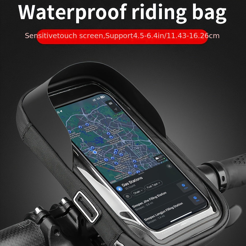 Waterproof Phone Mount for Motorcycle & Bicycle with 360° Rotation | Universal Handlebar Holder for Navigation & Music | Touch-Sensitive | Thomler