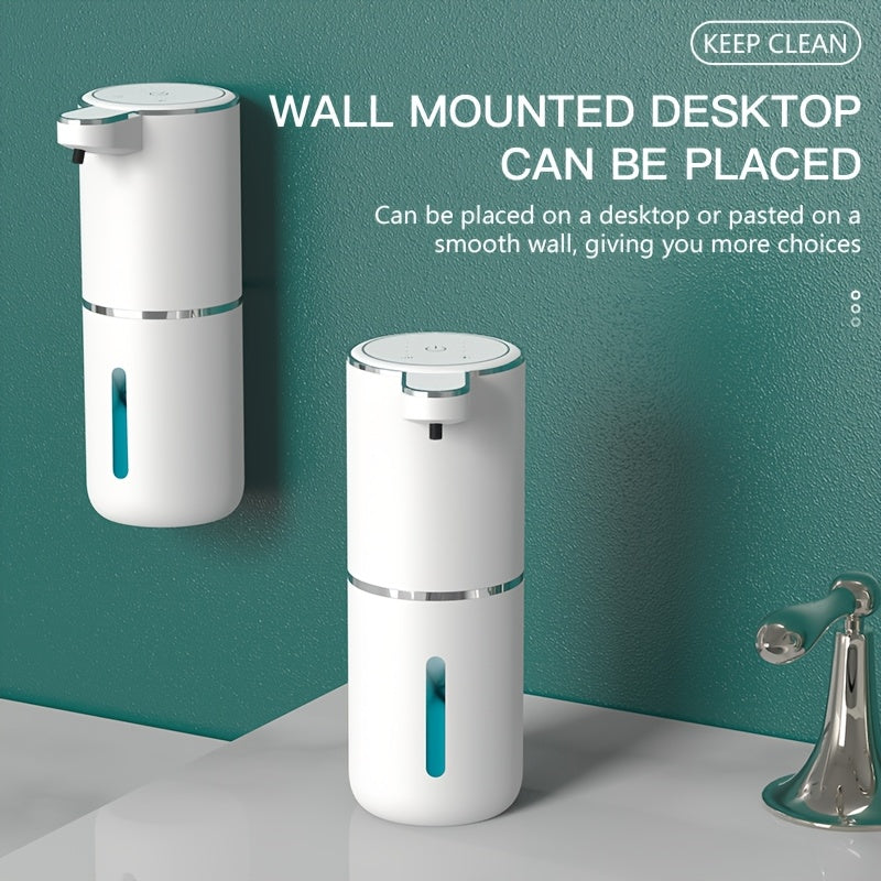 Automatic Soap Dispenser Plastic 380 ml White Wall Mounted Bathroom Kitchen Touchless Foam Sensor Dispenser USB Rechargeable | Thomler