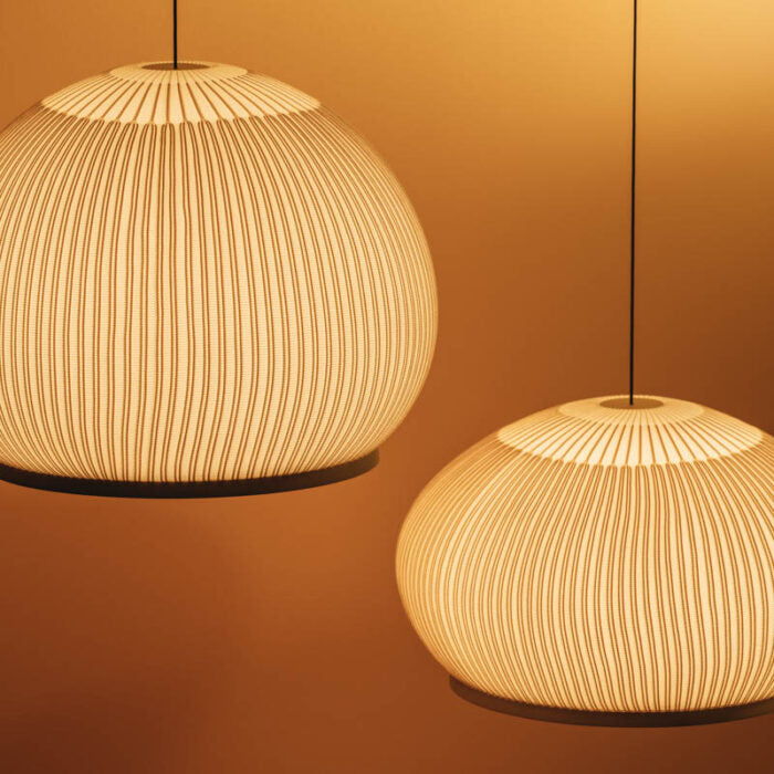 Pendant Light 45.0 cm 17.7" Lycra Beige Dining Room Scandinavian Hanging Ceiling Lamp | Thomler