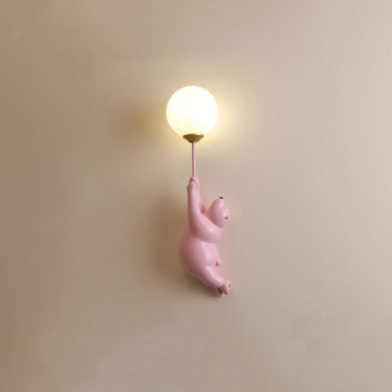 Bear-Shaped LED Reading Sconce with Tri-Color Lighting for Kids Room & Bedroom | Thomler