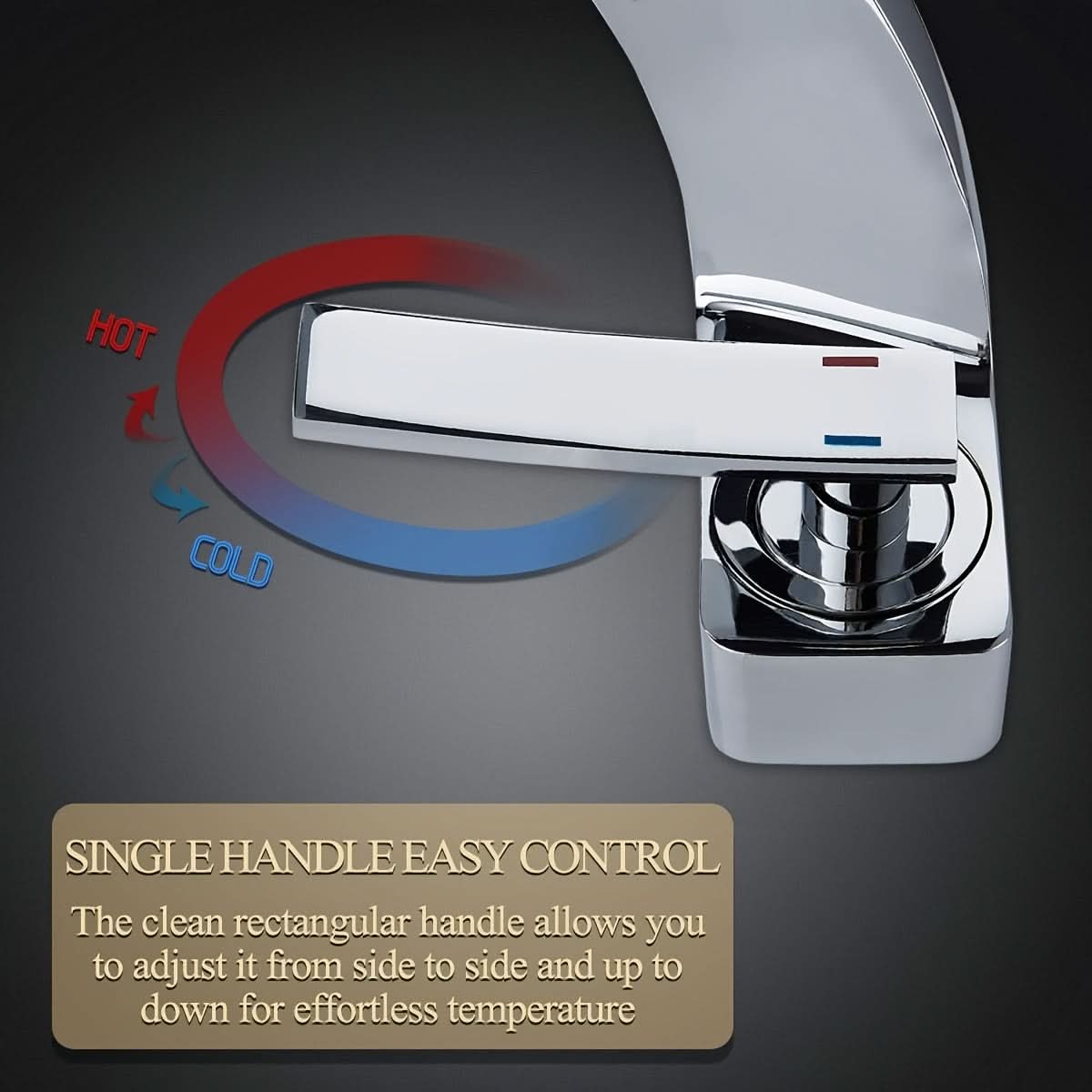 Single-Hole Waterfall Sink Faucet – 304 Stainless Steel Basin Mixer Tap for Modern Bathroom Vanities & Vessel Sinks | Thomler