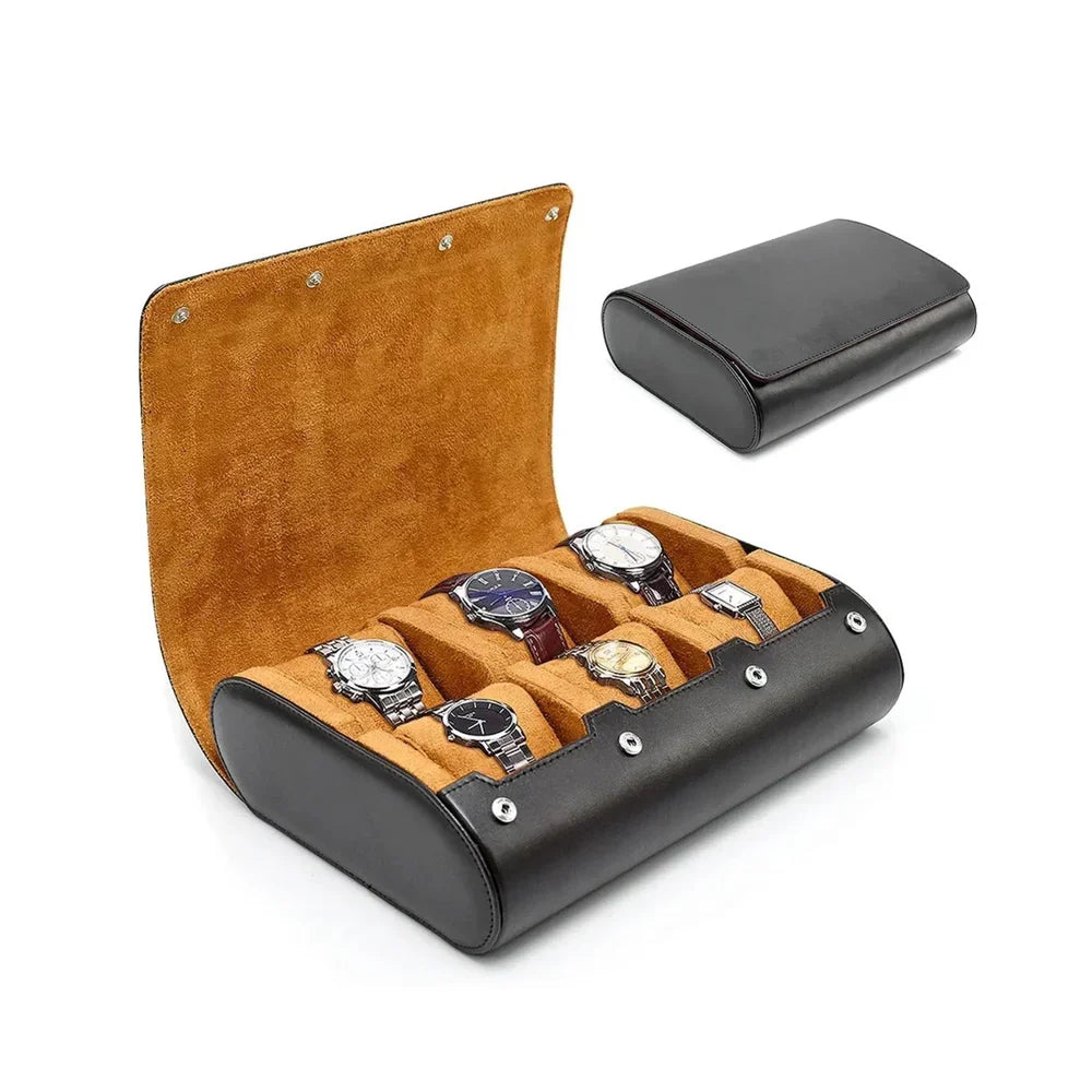 Leather Watch Storage Case for 3-6 Watches – Premium Organizer Box with Velvet Interior for Travel & Home Display | Thomler