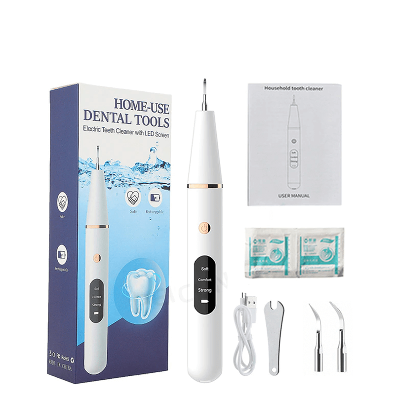 Electric Ultrasonic Tooth Stain Remover with LED Light & 3 Cleaning Modes for At-Home Dental Care | Thomler