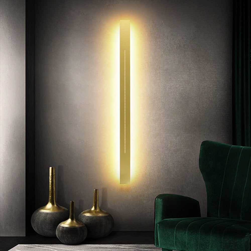 Linear Wall Sconce – LED Modern Metal Accent Light for Living Room Bedroom Hallway Entryway – Dimmable Option Available – Rectangular | Thomler