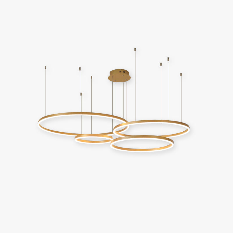 Pendant Light Metal Acrylic LED Rings Ø40.0–80.0 cm Modern Dining Room Living Room Dimmable Hanging Ceiling Lamp | Thomler