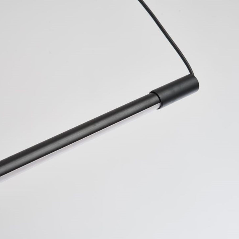 Modern Linear LED Pendant Light Black Metal Acrylic Minimalist Bar Ceiling Fixture for Kitchen Island Dining Room Office | Thomler
