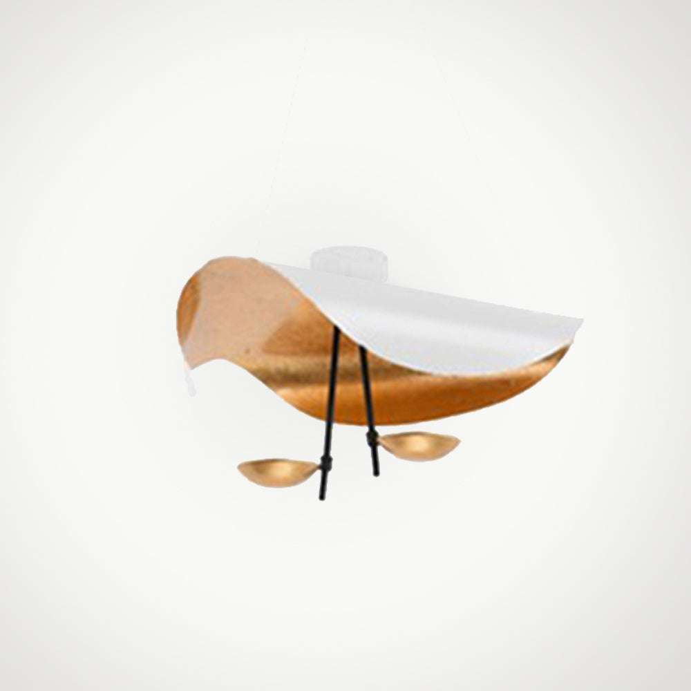Contemporary Leaf-Motif Flush Mount Ceiling Light Metal Fixture Black Gold White Finish for Living Room Bedroom Dining Room Modern Home | Thomler