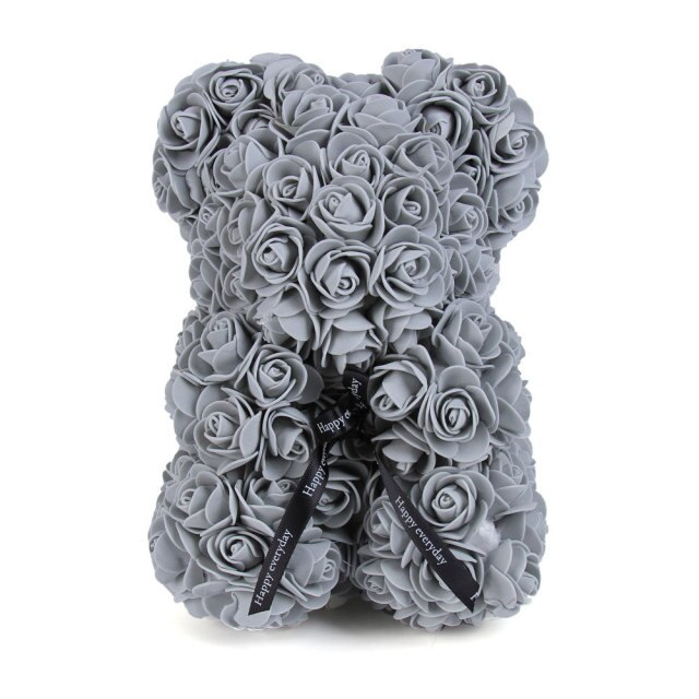 Foam Rose Bear Gift for Valentine's Day Anniversaries Birthdays – Teddy Shaped Rose Bouquet in Red Pink White Blue for Him Her – Forever | Thomler