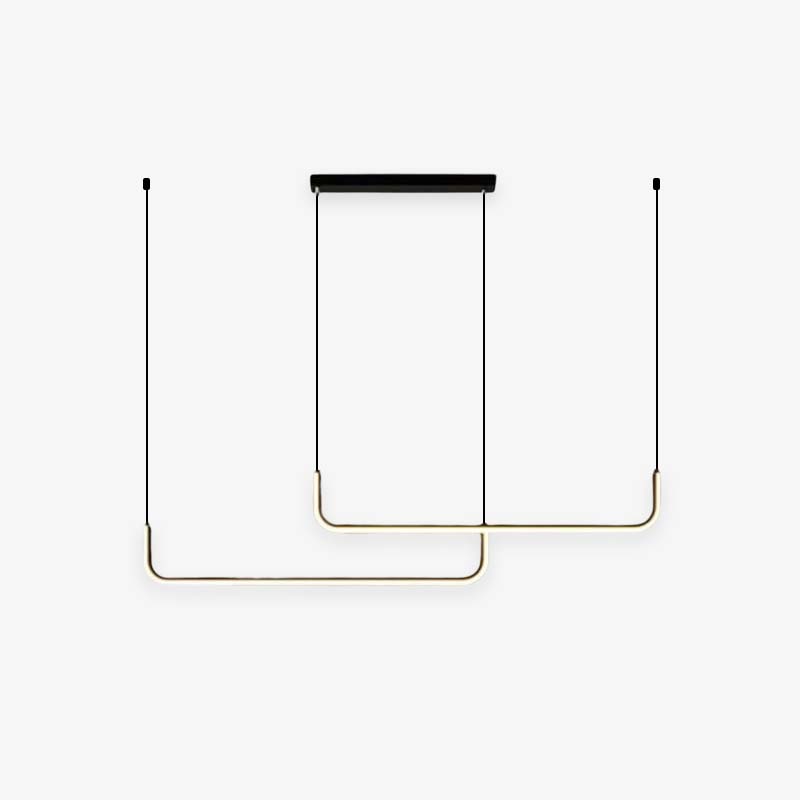 Contemporary Dual-Frame Linear LED Pendant Light for Dining & Living Rooms | Thomler