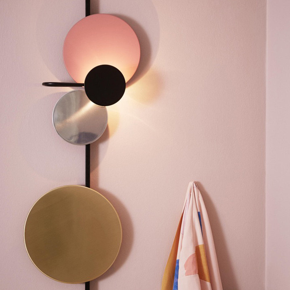 Contemporary Round Metal LED Wall Light Fixture for Bedroom, Study, Dining Room – Adjustable Ring Design | Thomler