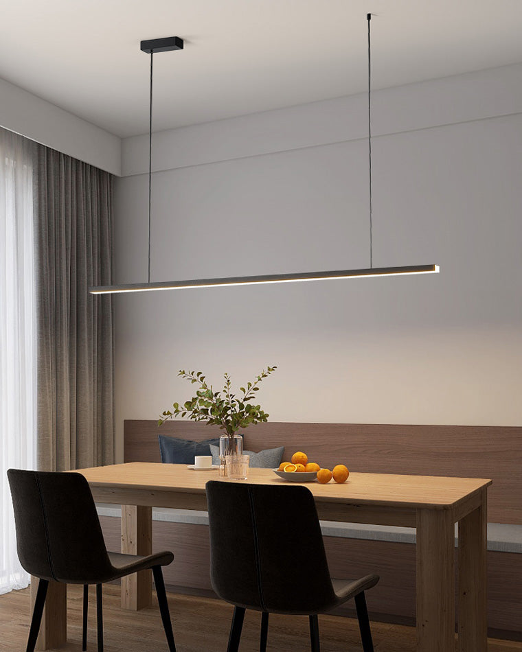 Linear Pendant Light Metal 39 in Adjustable Kitchen Island LED Warm White 3000K-6000K Modern Dining Room Hanging Lamp | Thomler