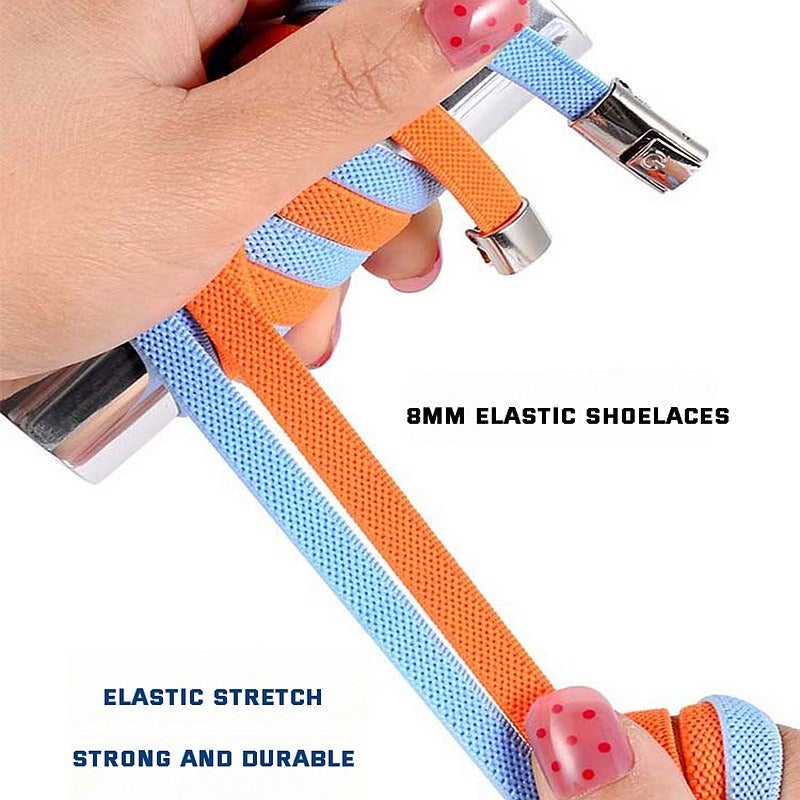 No-Tie Shoe Laces with Quick-Lock System – Elastic Lacing for Sneakers, Running Shoes & Everyday Footwear – One-Click Easy On/Off Closure | Thomler