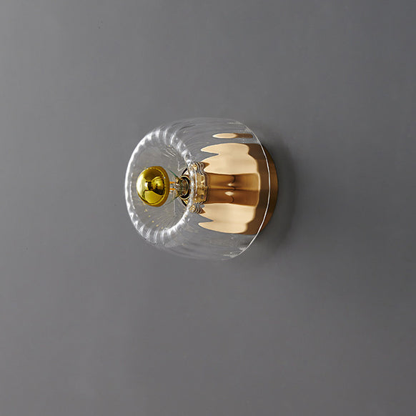 Flush Mount Light Copper 6.3 in Elegant Gold Bedroom Living Room Wall Lamp Luxury LED Incandescent Fixture | Thomler
