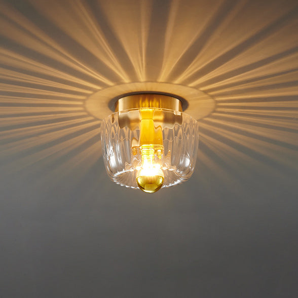 Flush Mount Light Copper 6.3 in Elegant Gold Bedroom Living Room Wall Lamp Luxury LED Incandescent Fixture | Thomler