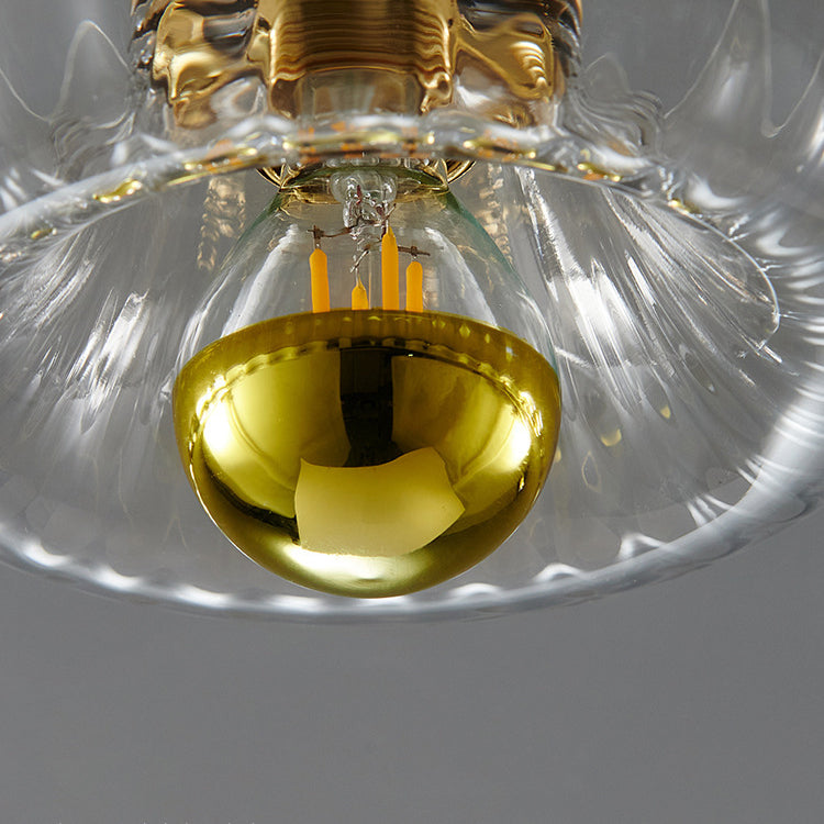 Flush Mount Light Copper 6.3 in Elegant Gold Bedroom Living Room Wall Lamp Luxury LED Incandescent Fixture | Thomler