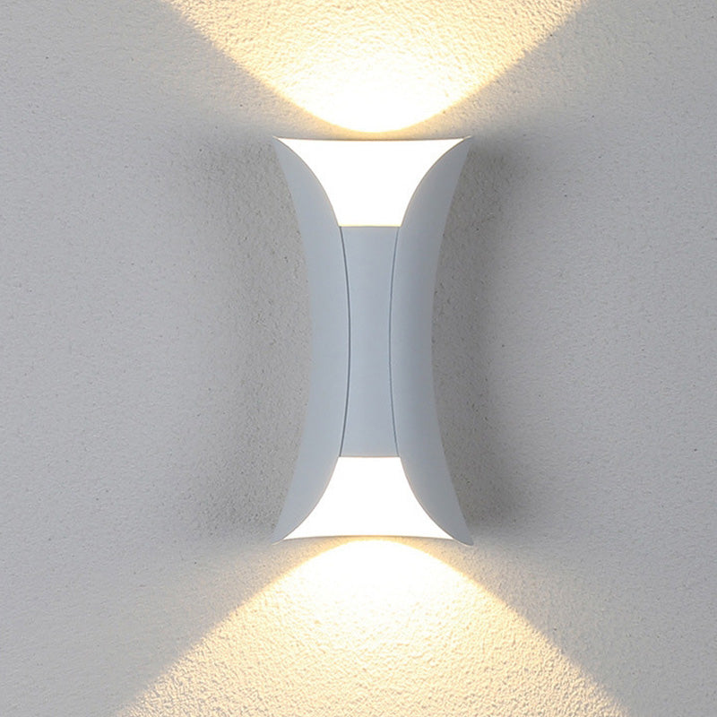 Waterproof Curved LED Outdoor Sconce Hardwired Wall Light for Patio Garden & Entryway | Thomler