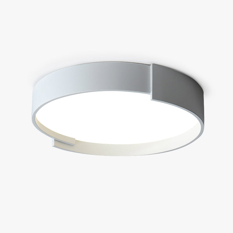 Contemporary Dual-Ring Flush Mount LED Ceiling Fixture for Dining Room & Entryway | Thomler