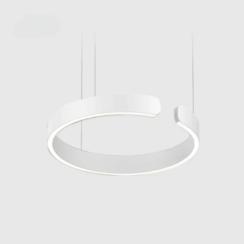 Pendant Light Aluminium Integrated LED 50.0 cm Adjustable Dining Room Living Room Hallway Ceiling Lamp Modern Minimalist Ring Design | Thomler