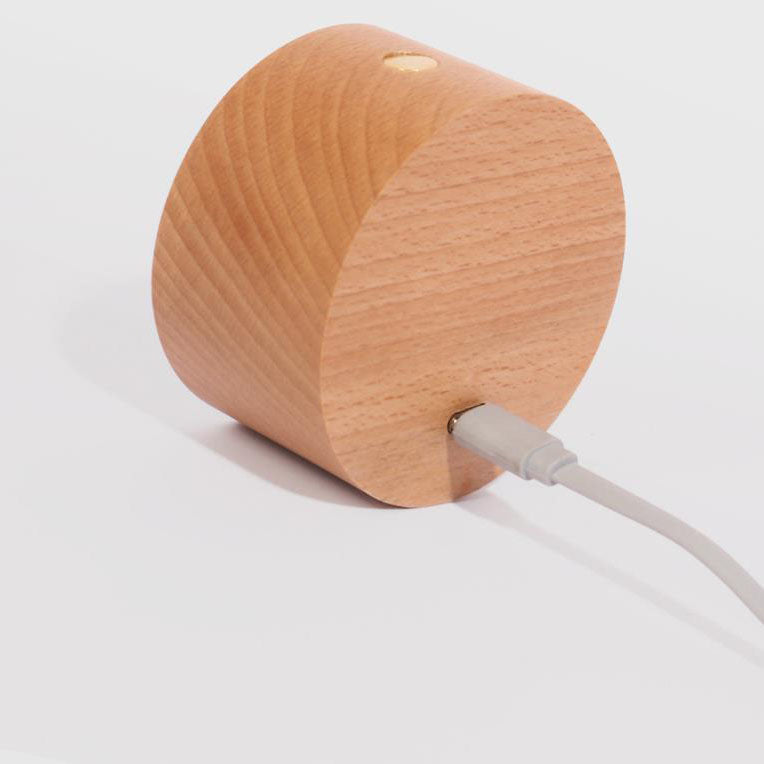 Rechargeable Magnetic Touch Control LED Accent Light for Hallway Bedroom Wall Sconce in Natural Wood Finish 3 in Wide 400 Lumens Ambient | Thomler