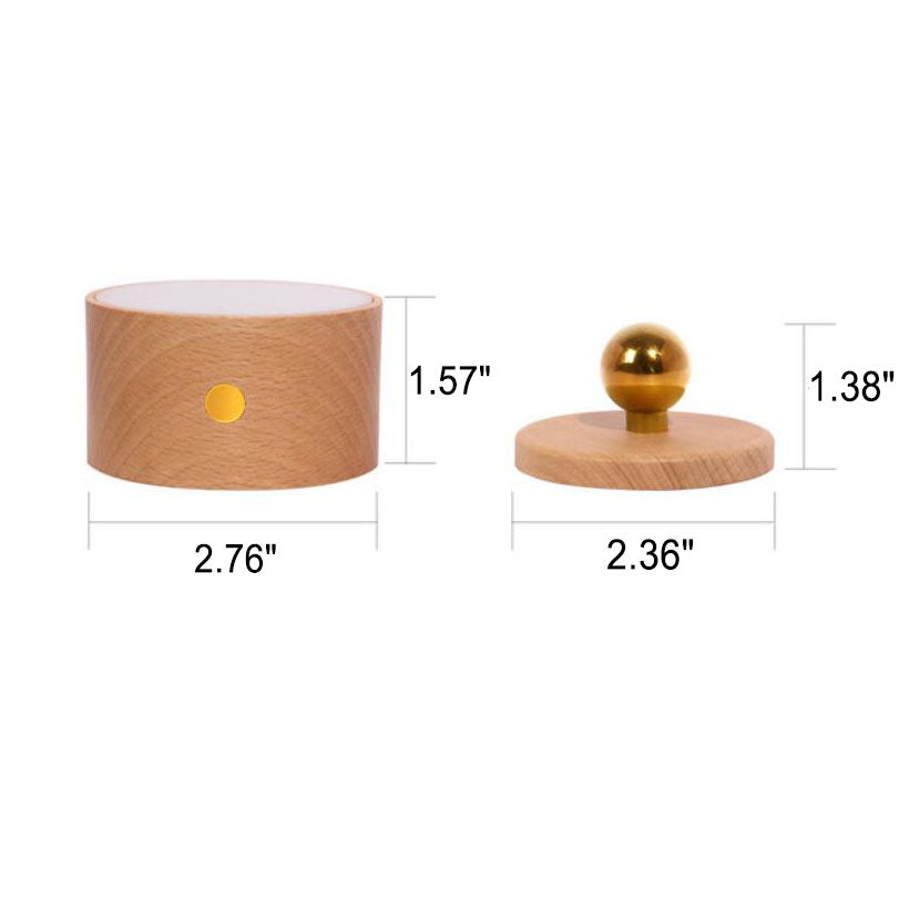 Rechargeable Magnetic Touch Control LED Accent Light for Hallway Bedroom Wall Sconce in Natural Wood Finish 3 in Wide 400 Lumens Ambient | Thomler