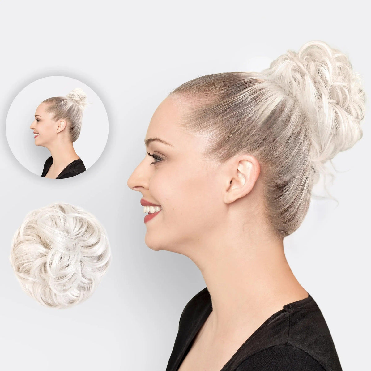 Messy Bun Hair Scrunchie – Instant Volume Ponytail Wrap for Thin or Fine Hair | Thomler