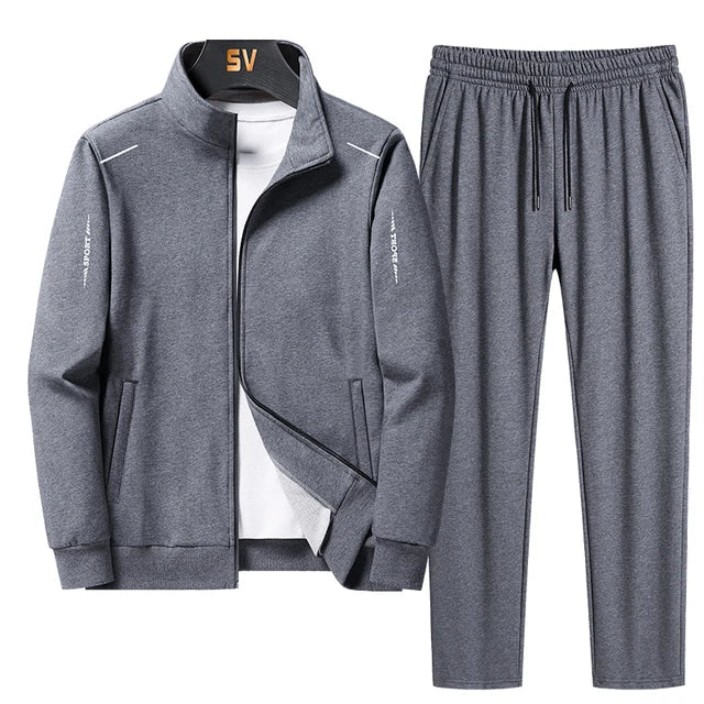 Men's 2-Piece Athletic Set – Zip Jacket & Elastic Waist Pants for Workouts, Lounging & Everyday Wear | Thomler