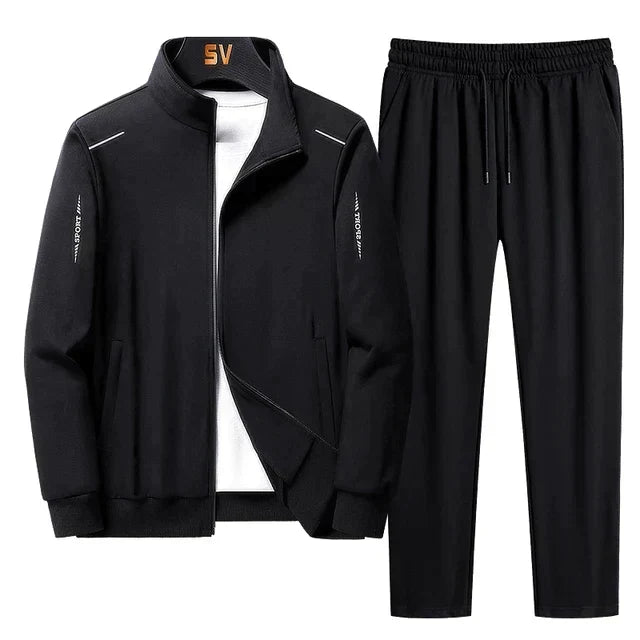 Men's 2-Piece Athletic Set – Zip Jacket & Elastic Waist Pants for Workouts, Lounging & Everyday Wear | Thomler