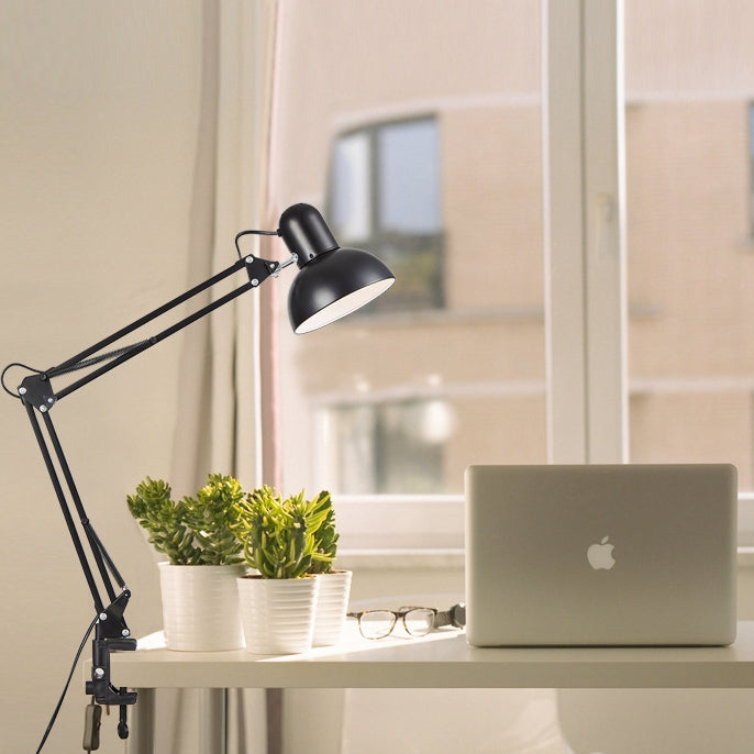 Adjustable Swing Arm Desk Lamp with Clip Base for Home Office and Bedside Reading | Thomler