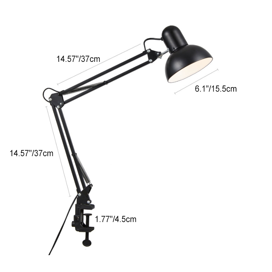 Modern Metal Desk Lamp with Adjustable Head – E26 Socket Table Light for Bedroom, Office & Living Room | Thomler